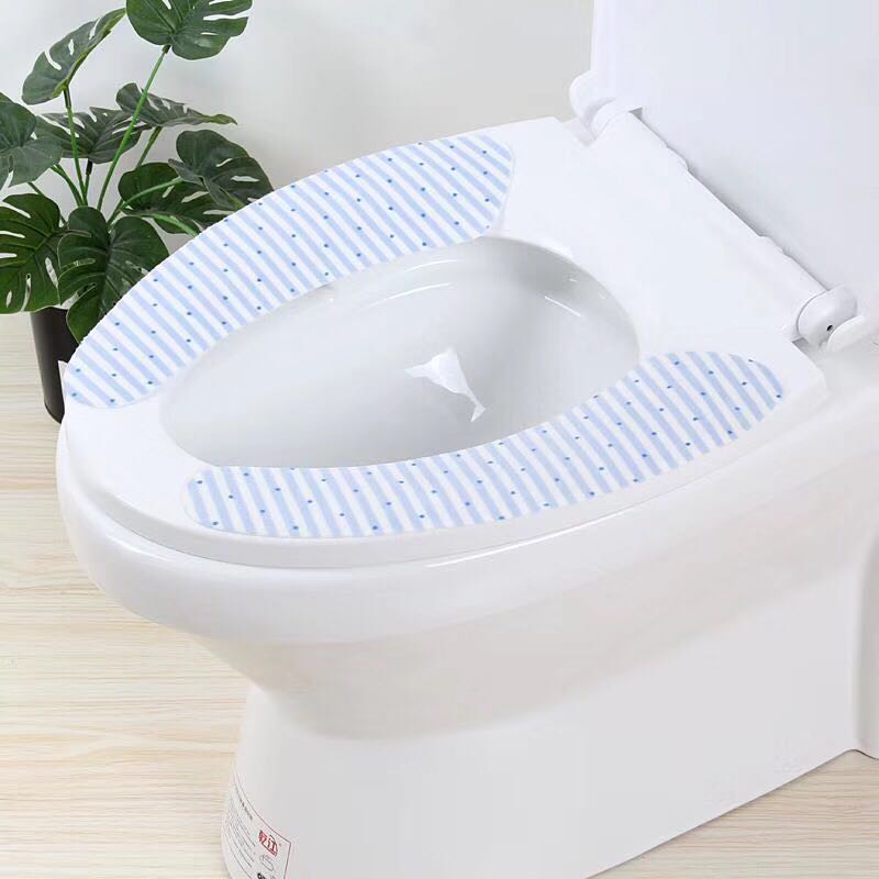 Crystal ultra soft thermal sitting cushion paste type toilet paste two pieces of installed printing toilet seat cushion