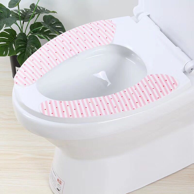 Crystal ultra soft thermal sitting cushion paste type toilet paste two pieces of installed printing toilet seat cushion