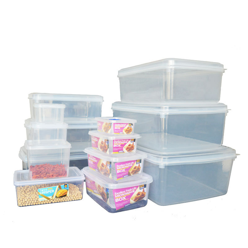 refrigerator with transparent cover storage box sealed freezer box storage box plastic frozen shoes medicine box