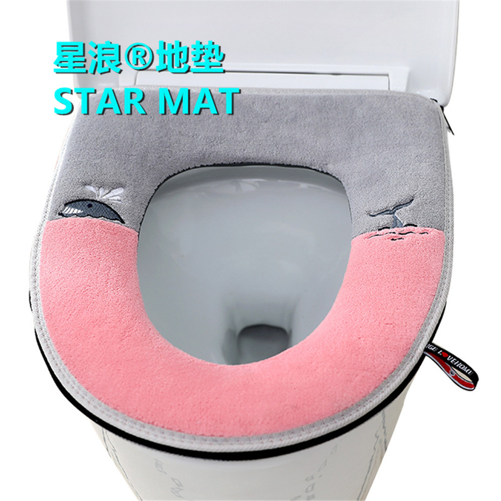 Embroidered Kitten Toilet Mat Closestool Cushion Household Winter Thicken Toilet Seat Cushion Toilet Seat Cover Zipper Embroidered Kitten Toilet Mat Closestool Cushion Household Winter Thicken Toilet Seat Cushion Toilet Seat Cover Zipper