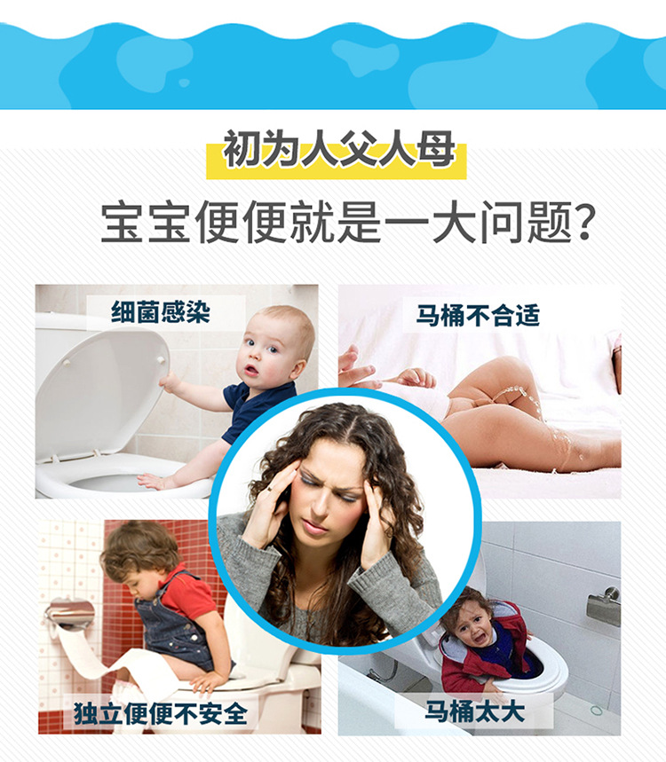 Children's Auxiliary Toilet Children Toilet Seat Male and Female Baby Toilet Ring Soft Cushion Baby Commode Thickened