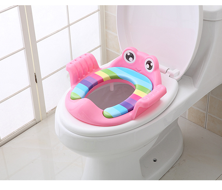 Children's Auxiliary Toilet Children Toilet Seat Male and Female Baby Toilet Ring Soft Cushion Baby Commode Thickened