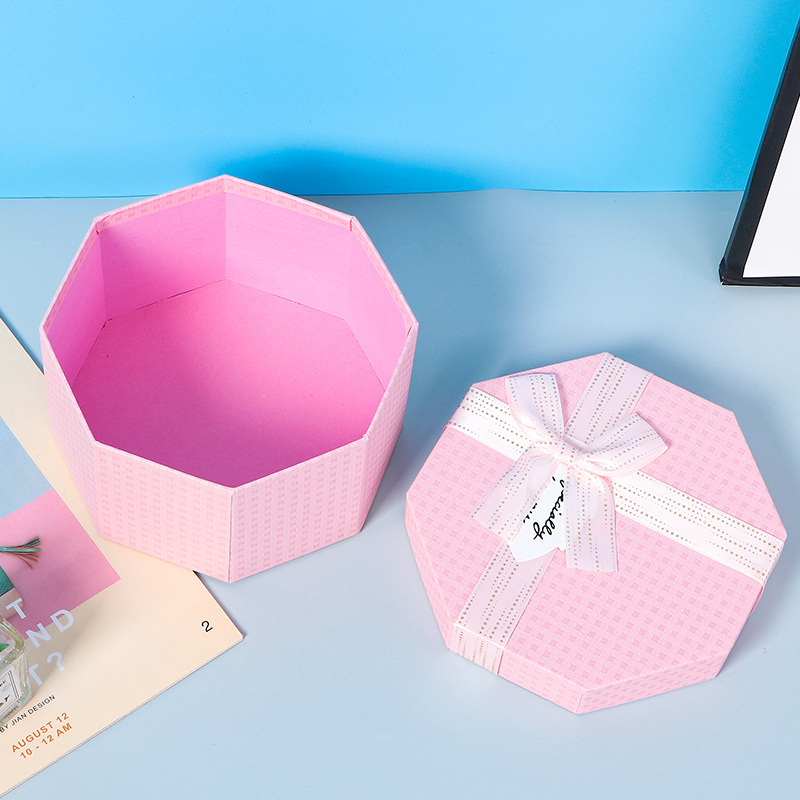 New Fashion Simple Exquisite Gift Box Polygon Tiandigai Sets of Boxes Paper Box Gift Storage Box Boutique Gift