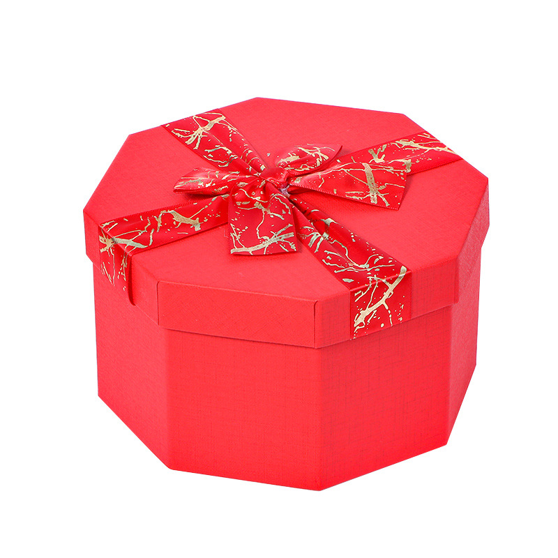 New Fashion Simple Exquisite Gift Box Polygon Tiandigai Sets of Boxes Paper Box Gift Storage Box Boutique Gift