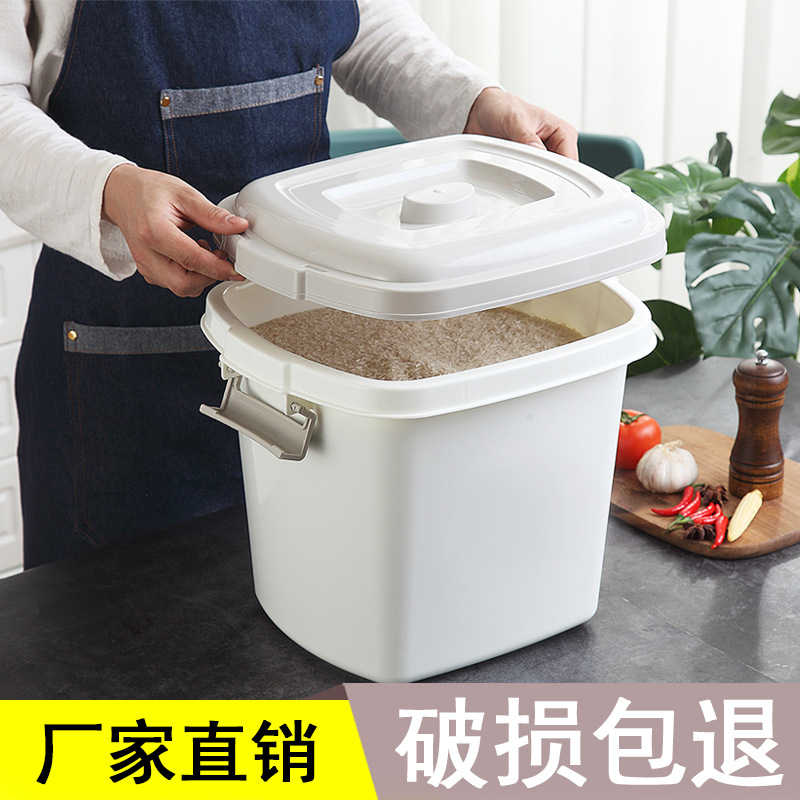 rice bucket household kitchen 20 jins 30 jins 40 jins 50 jins rice storage box with cover moistureproof storage box