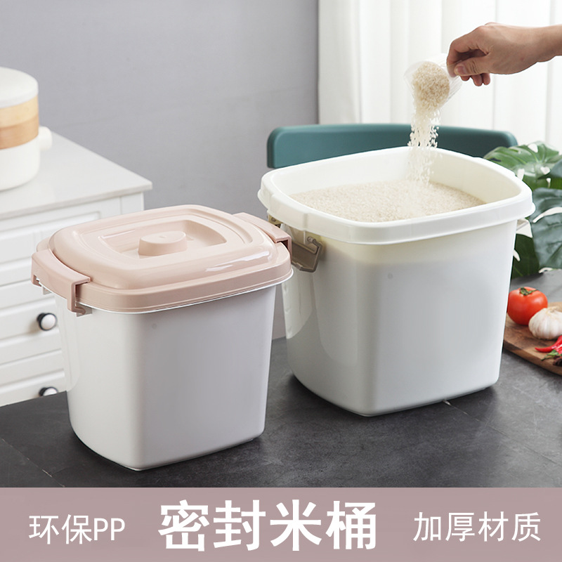 rice bucket household kitchen 20 jins 30 jins 40 jins 50 jins rice storage box with cover moistureproof storage box