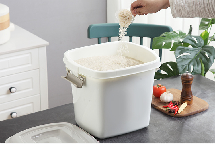 rice bucket household kitchen 20 jins 30 jins 40 jins 50 jins rice storage box with cover moistureproof storage box
