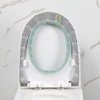 Pumpkin Double Ribbon Handle Toilet Mat Toilet Seat Winter Warm Toilet Seat Cushion