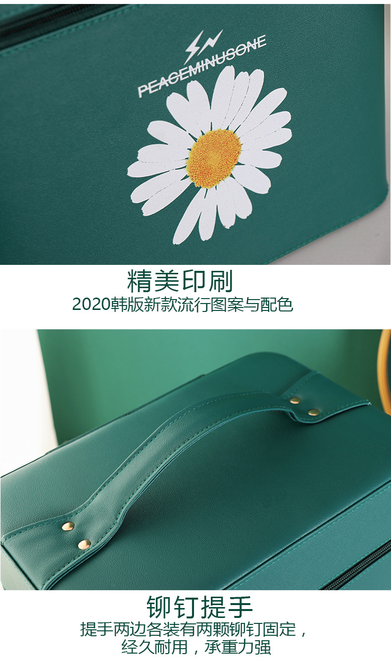 Cosmetic Bag Large Capacity Simple and Portable Double-Layer Women's Large Storage Box Portable Cosmetic Case 2020 New Super