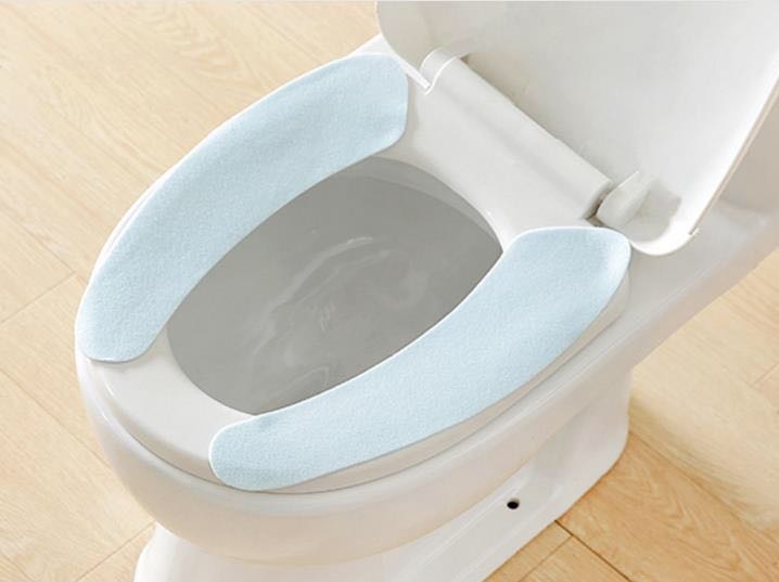 Warm sitting toilet seat cushion toilet seat pad adhesive paste super soft fabric a pair of outfit