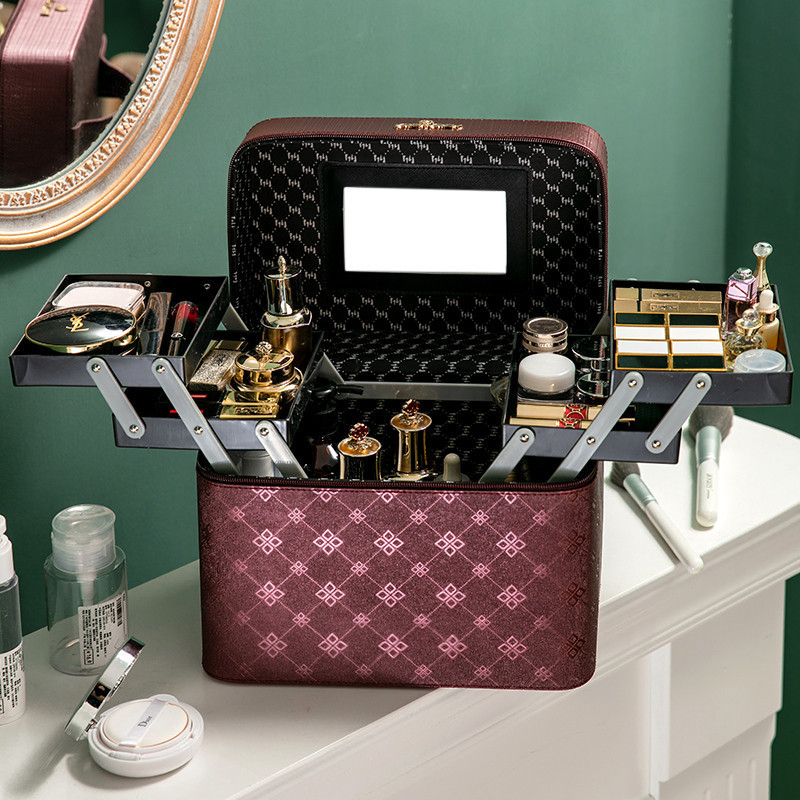 Cosmetic Case for Women 2020 New Large Capacity Multi-Functional Layer Portable Dustproof Skin Care Storage Box Cosmetic Bag