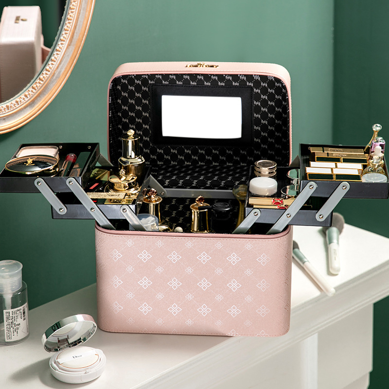 Cosmetic Case for Women 2020 New Large Capacity Multi-Functional Layer Portable Dustproof Skin Care Storage Box Cosmetic Bag