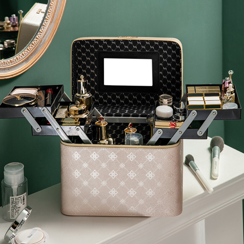 Cosmetic Case for Women 2020 New Large Capacity Multi-Functional Layer Portable Dustproof Skin Care Storage Box Cosmetic Bag
