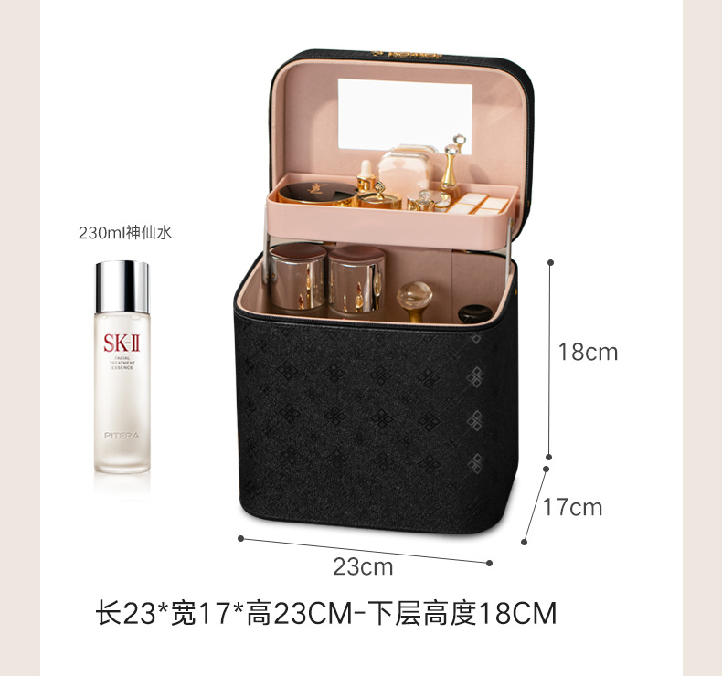 Cosmetic Case for Women 2020 New Large Capacity Multi-Functional Layer Portable Dustproof Skin Care Storage Box Cosmetic Bag