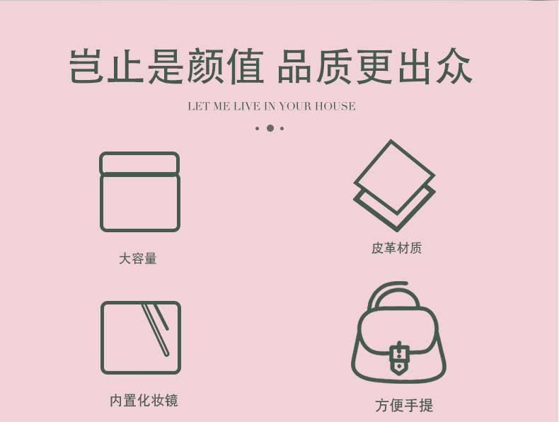 Color Matching Portable Cosmetic Bag Women's Large Capacity Dustproof Multi-Functional Layer Skin Care Storage Box Box 2020 New