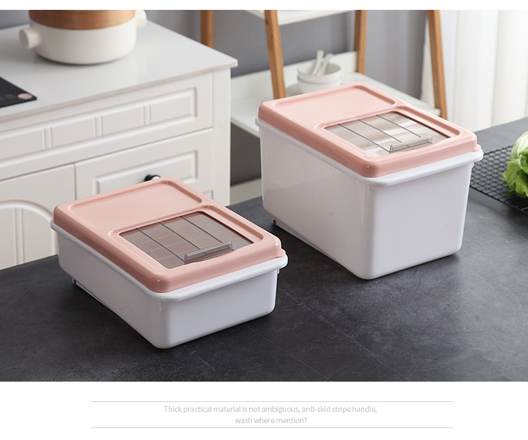 Core kitchen rice drum storage box 10KG rice cylinder flour drum 20kg insectproof moistureproof rice noodle storage box