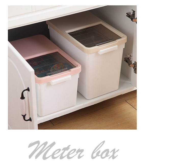 Core kitchen rice drum storage box 10KG rice cylinder flour drum 20kg insectproof moistureproof rice noodle storage box