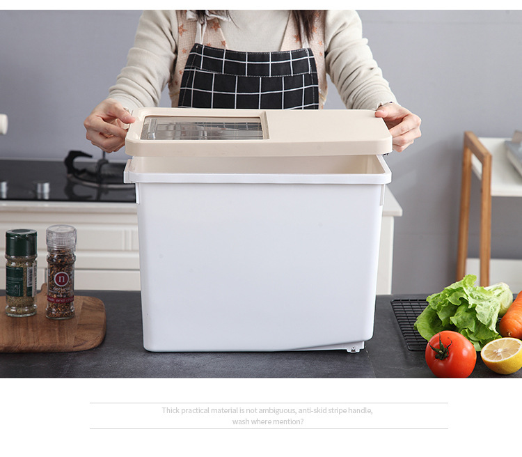 Core kitchen rice drum storage box 10KG rice cylinder flour drum 20kg insectproof moistureproof rice noodle storage box