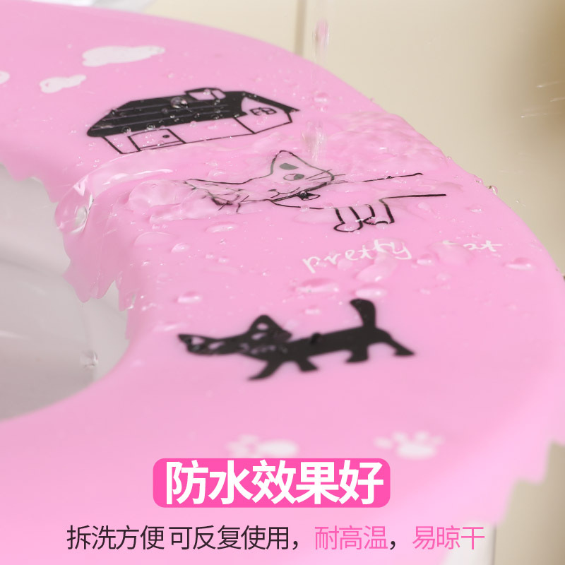 Blue Blood Beast Silicone Toilet Mat Factory Direct Sales Antibacterial Waterproof Toilet Seat Cover Pad Travel Portable and Universal Closestool Cushion