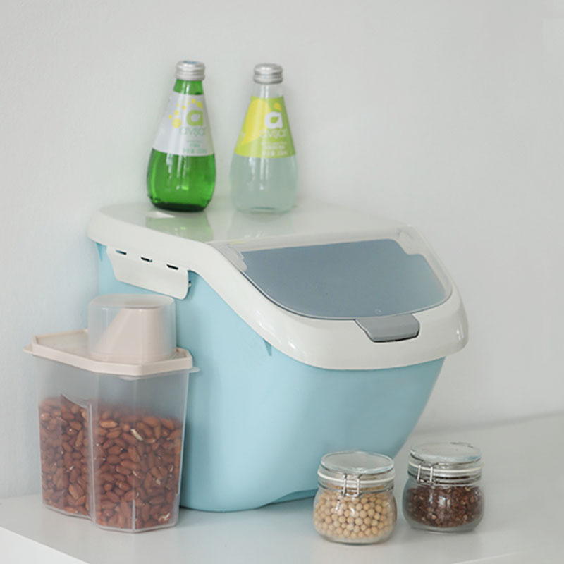 rice storage box Kitchen household household 15KG moistureproof grain surface LOGO rice barrel 20kg pet food storage box