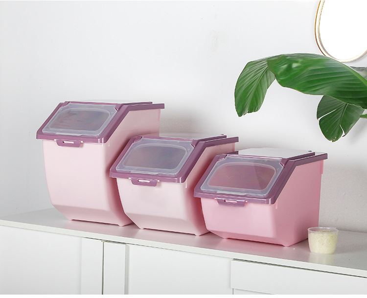 rice storage box Kitchen household household 15KG moistureproof grain surface LOGO rice barrel 20kg pet food storage box