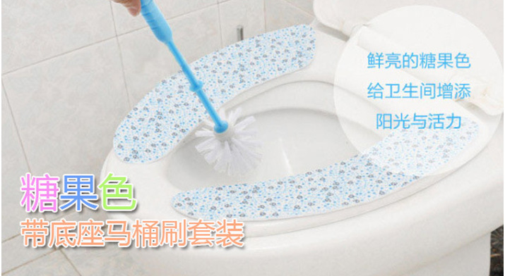 Sit implement cleans brush stainless steel long handle washs toilet brush toilet clean toilet brush does not have dead Angle toilet to brush suit