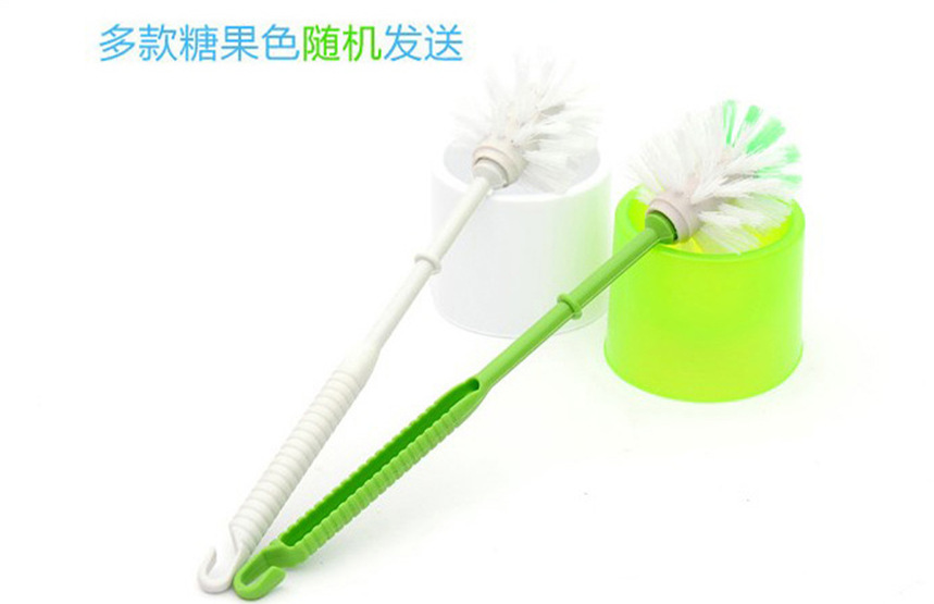 Sit implement cleans brush stainless steel long handle washs toilet brush toilet clean toilet brush does not have dead Angle toilet to brush suit