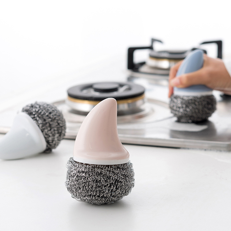 Creative shark with handle wire ball suction card clean ball stainless steel wire ball pot clean brush cleaning brush.