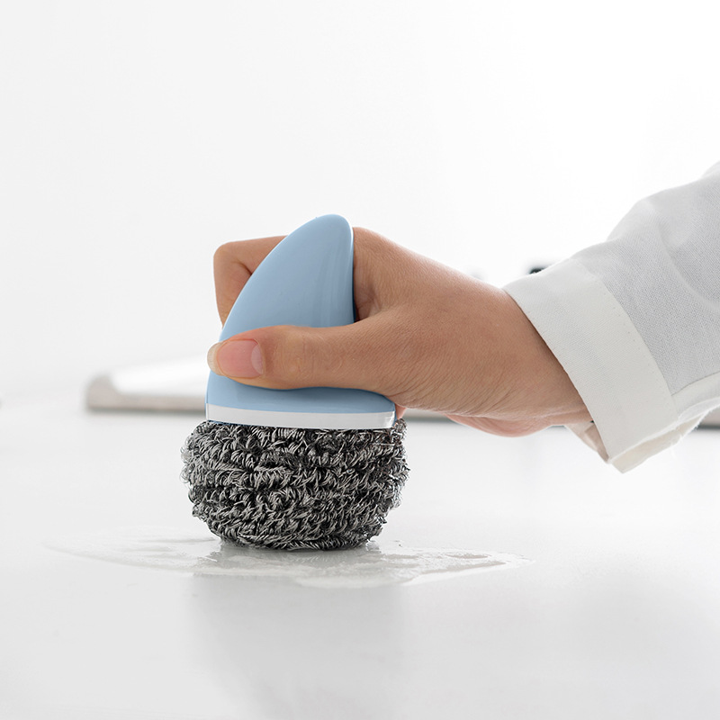 Creative shark with handle wire ball suction card clean ball stainless steel wire ball pot clean brush cleaning brush.