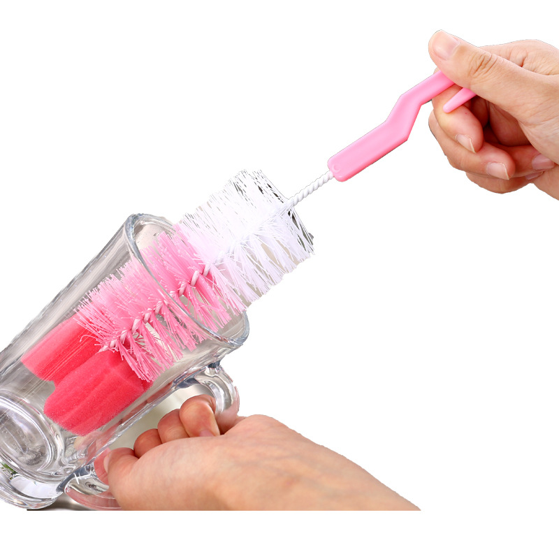 (1) Long handle cup Brush 360 degree Rotating Brush Set Lengthen clean Wash cup brush bottle brush
