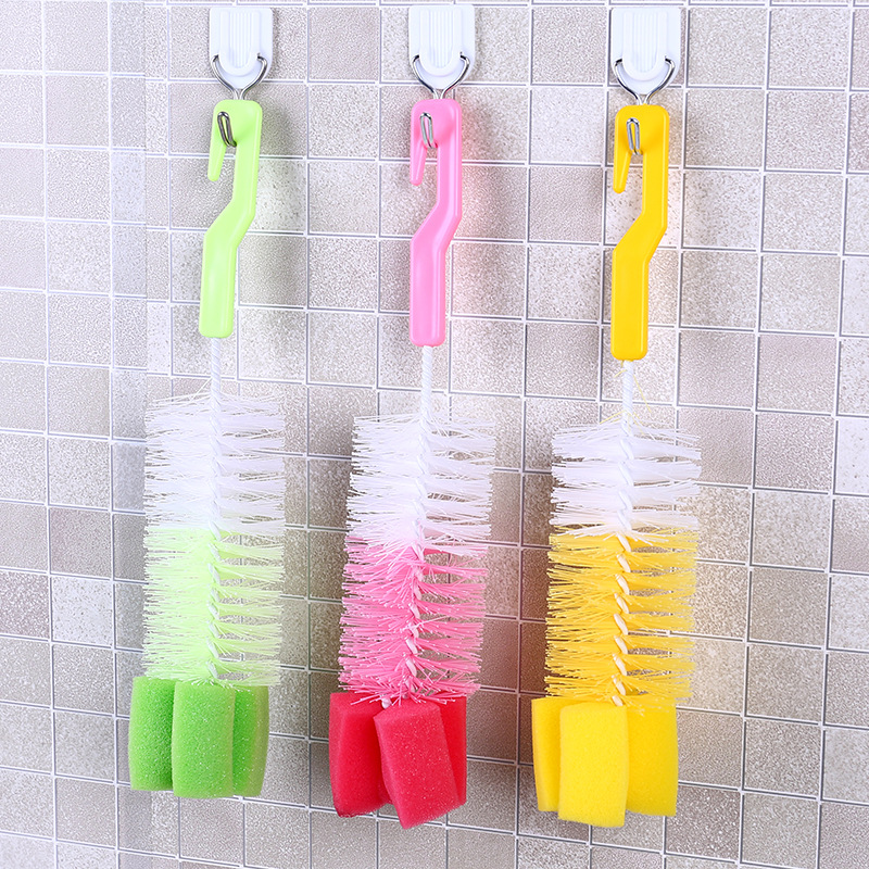 (1) Long handle cup Brush 360 degree Rotating Brush Set Lengthen clean Wash cup brush bottle brush