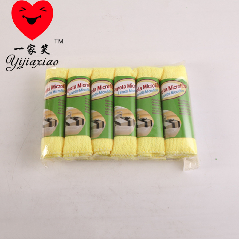 Manufacturer direct sales 30 x30 water corrugated warp knitting small fiber kitchen cleaning towel wholesale