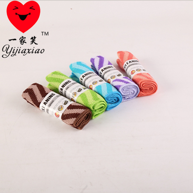 Manufacturer direct sales 30 x30 water corrugated warp knitting small fiber kitchen cleaning towel wholesale