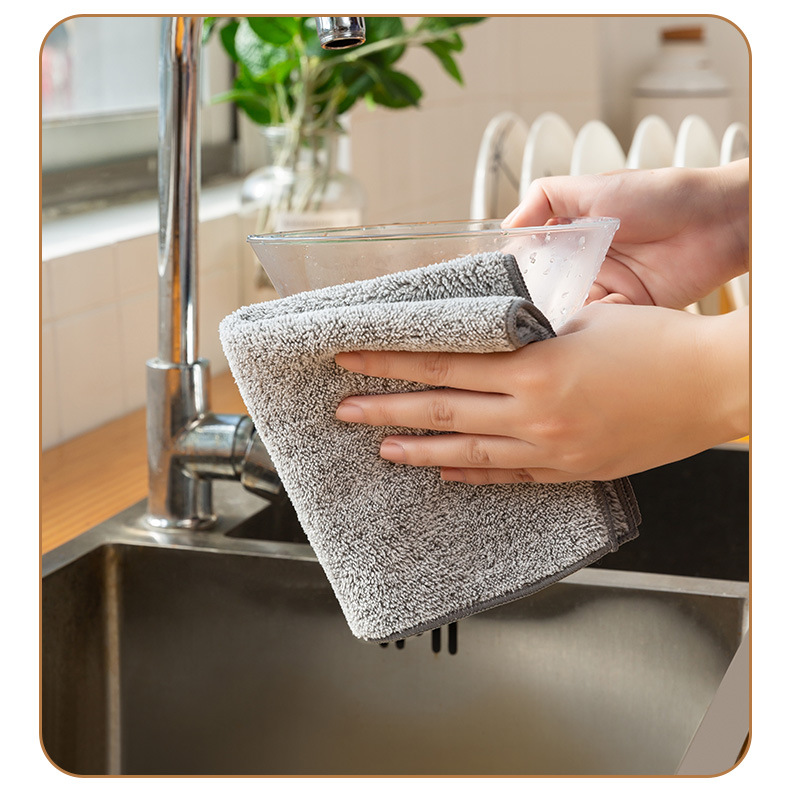 Japanese-Style Bamboo Charcoal Dishcloth Household Cleaning Flexible Fiber Dish Towel Kitchen Supplies Thickened Absorbent Oil-Removing Rag Japanese-Style Bamboo Charcoal Dishcloth Household Cleaning Flexible Fiber Dish Towel Kitchen Supplies Thickened Absorbent Oil-Removing Rag