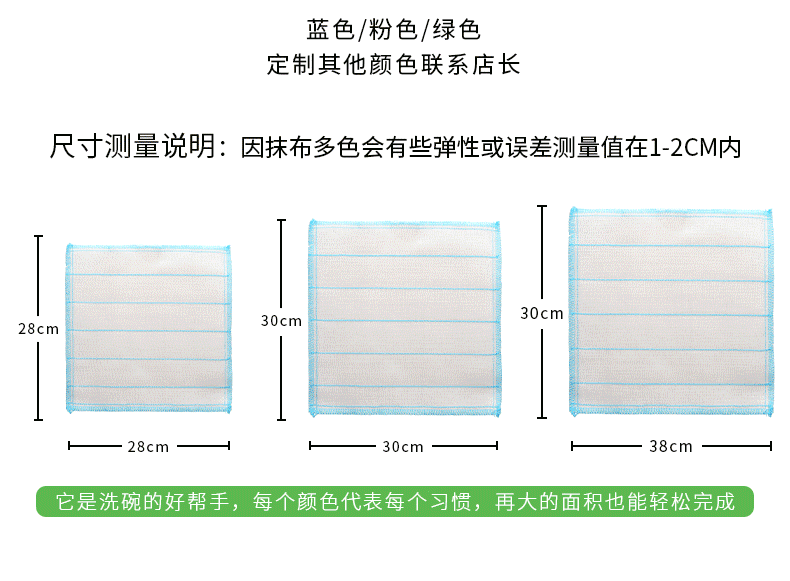 In Stock Wholesale Cotton Yarn Dishcloth Oil-Free Wood Fiber Dish Towel Kitchen Cleaning Rag Absorbent Scouring Pad