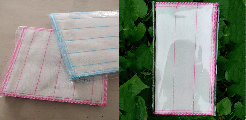 In Stock Wholesale Cotton Yarn Dishcloth Oil-Free Wood Fiber Dish Towel Kitchen Cleaning Rag Absorbent Scouring Pad