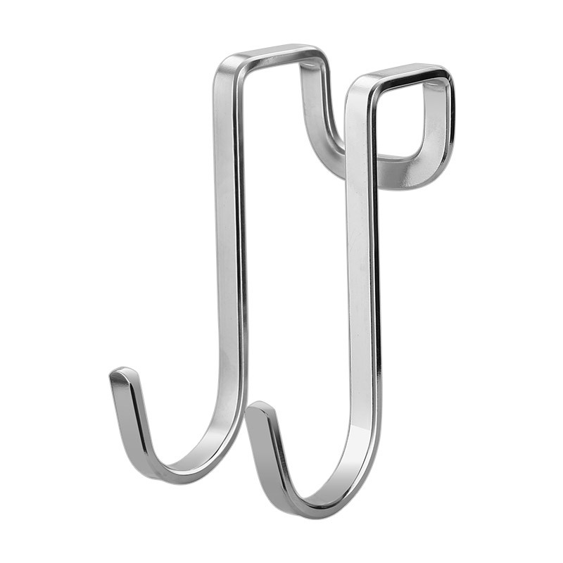 Stainless Steel S-Shape Hook Clothes Hook Coat Hook behind Door Bathroom Towel Hook Kitchen Free Punch and Nail Household