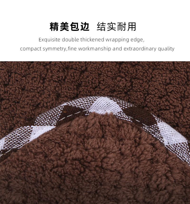 Towel Kitchen Hanging Coral Fleece Hand Towel Cartoon Animal Head Towel Cute Thickening Rag