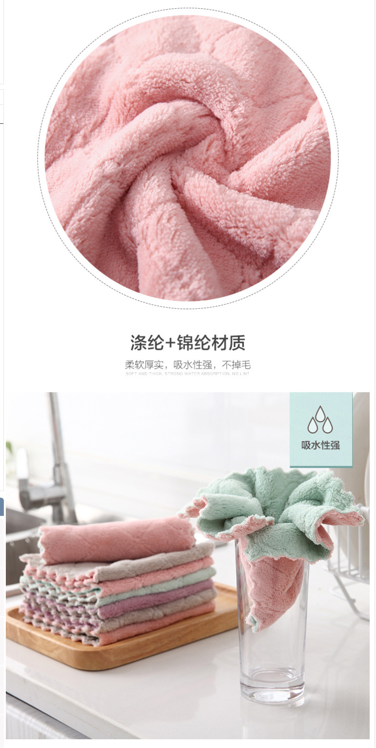 Kitchen bibulous do not shed hair domestic do not touch oil wipe table towel household dishcloth