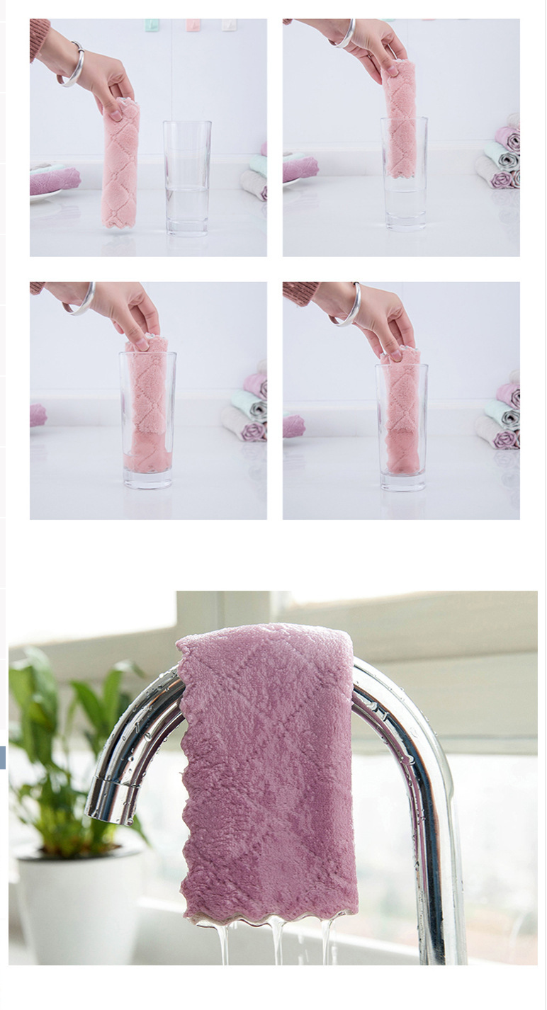 Kitchen bibulous do not shed hair domestic do not touch oil wipe table towel household dishcloth