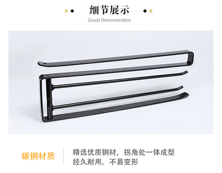 Kitchen Storage Rack Rotating towel Rack Dishcloth rack iron cabinet under the hanger rack Partition wardrobe hanger