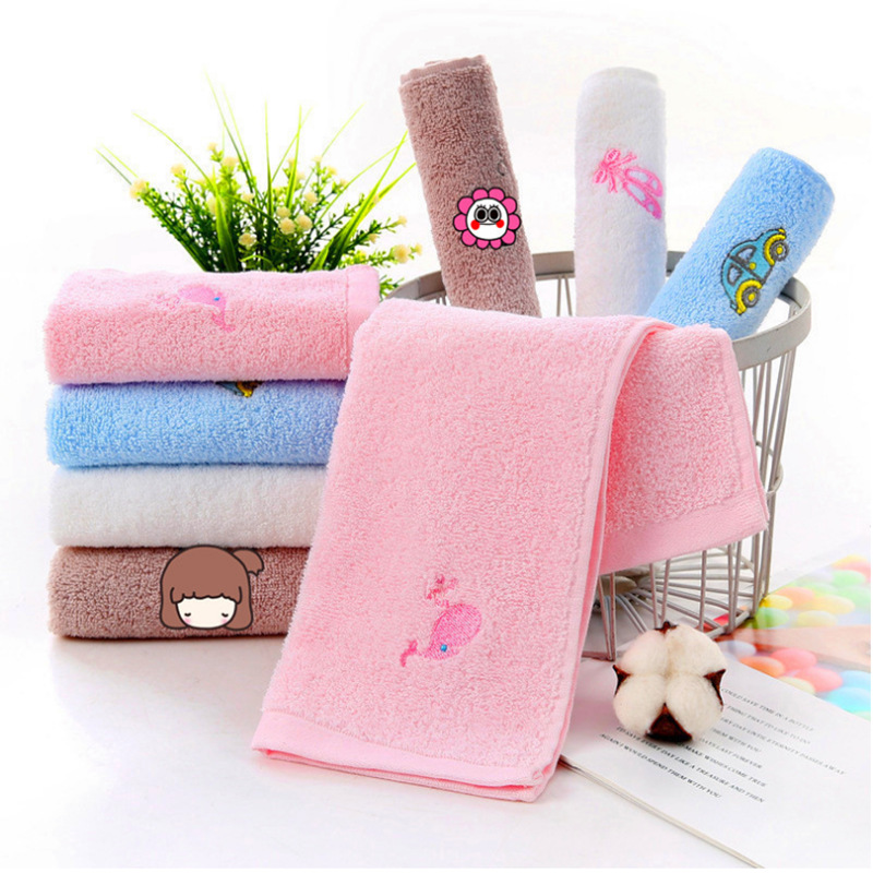 = Jacquard Embroidery Cartoon Kids&#039; Towel Baby Face Towel Saliva Towel Kitchen Rag Family Towel