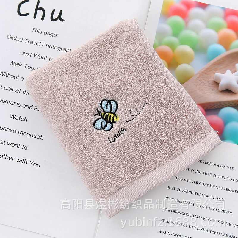 = Jacquard Embroidery Cartoon Kids' Towel Baby Face Towel Saliva Towel Kitchen Rag Family Towel