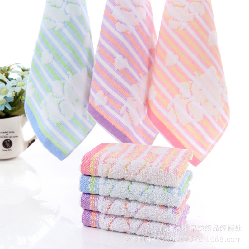 = Jacquard Embroidery Cartoon Kids' Towel Baby Face Towel Saliva Towel Kitchen Rag Family Towel