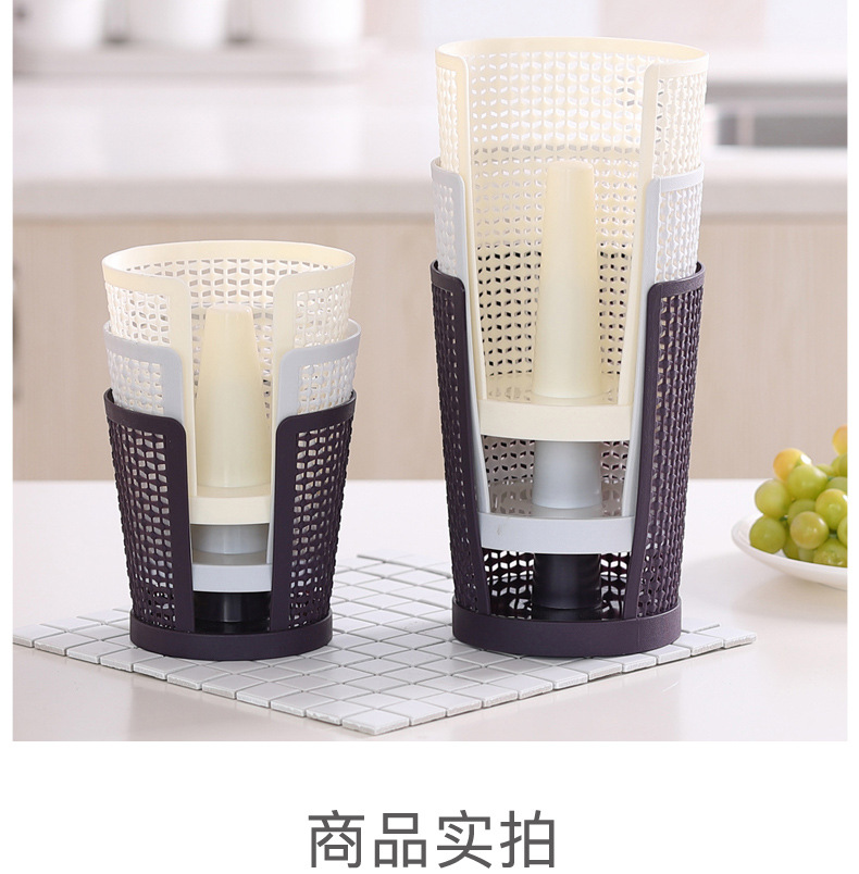 Wholesale Kitchen Towel Rack Plastic Oil-Absorbing Roll Paper Base Creative Punch-Free Paper Vertical Oil-Absorbing Sheets Rack