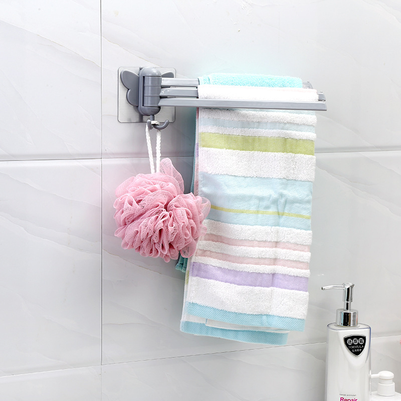 A2566 Paste rotary towel rack kitchen rag rack bathroom non-punch hanger towel rack towel rack towel rod