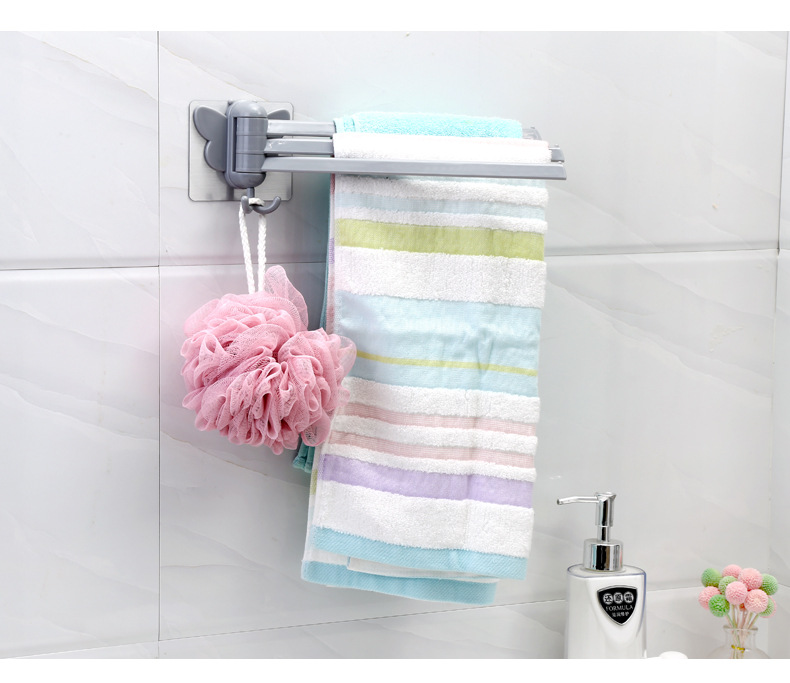 A2566 Paste rotary towel rack kitchen rag rack bathroom non-punch hanger towel rack towel rack towel rod
