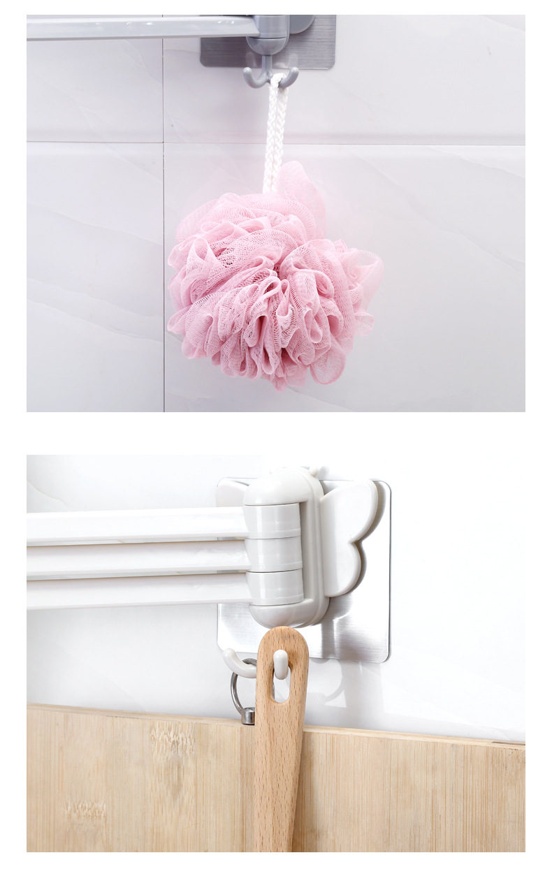 A2566 Paste rotary towel rack kitchen rag rack bathroom non-punch hanger towel rack towel rack towel rod