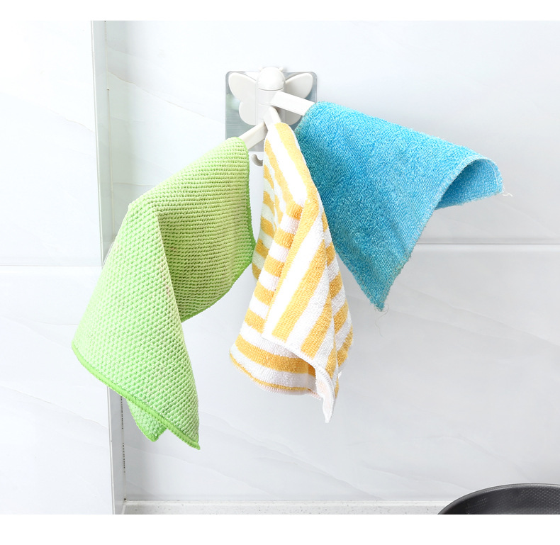 A2566 Paste rotary towel rack kitchen rag rack bathroom non-punch hanger towel rack towel rack towel rod