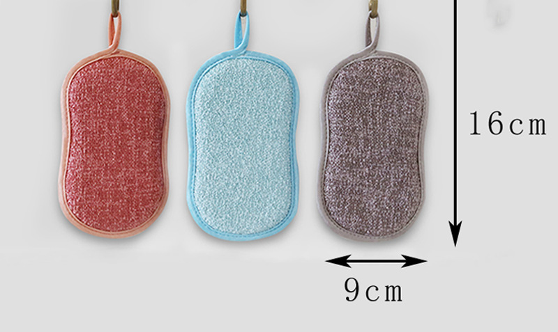 Charming Acyupin Multi-Functional Double-Sided Dishwashing Scouring Pad Kitchen Brush Pot Thickened Absorbent Dish Towel